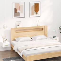 Berkfield Home Wall-mounted Bedside Cabinets 2 pcs White 35x35x20 cm - Size: 35 x 35 x 20 cm - thumbnail 2