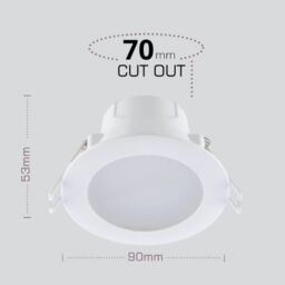 First Choice Lighting Set of 30 CCT LED Bathroom Downlights - White IP44 Recessed Downlights - thumbnail 4