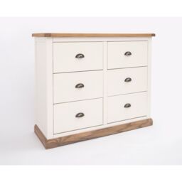 Cabinet Bits Tropea 6 Drawer Chest of Drawers Brass Cup Handle in Off-White - thumbnail 3