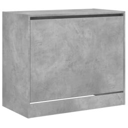 Berkfield Home Shoe Cabinet Concrete Grey 80x42x69 cm Engineered Wood - Size: 80 x 42 x 69 cm - thumbnail 4