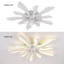 NIVOR 70cm 7 Blade LED Dimmable Ceiling Fan with Remote & Light Adjustable in White - thumbnail 3