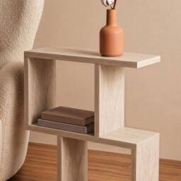 CALICOSY Side Table, 45 Cm Wide - ZET in Cream - thumbnail 2