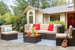 Obasyhig 6PCS Outdoor Garden Patio Rattan Furniture Set in Beige - thumbnail 1
