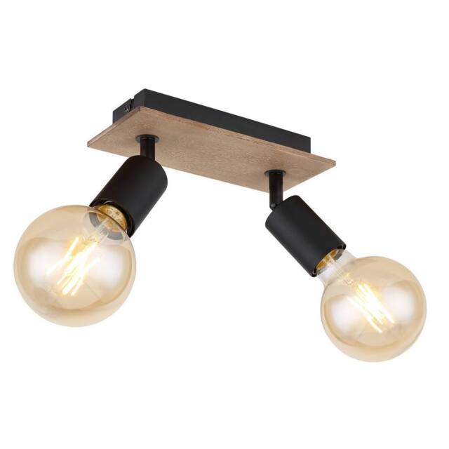 Netlighting Martha Twin Ceiling Spotlight Black 2x E27 - image 1