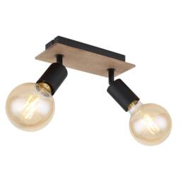 Netlighting Martha Twin Ceiling Spotlight Black 2x E27 - thumbnail 1