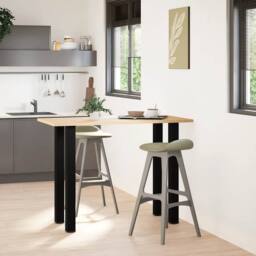 Berkfield Home Coffee Table Legs 4 pcs Black 100-102 cm Steel - thumbnail 3