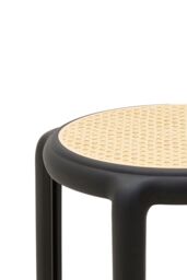Living and Home 6 PCS Plastic Backless Stacking Stool in Black - thumbnail 7