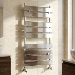 Balterley Contemporary Heated Towel Rail & 9 Flat Panels, 950mm x 500mm - Chrome in Silver - thumbnail 8