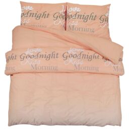 Berkfield Home Duvet Cover Set Pink 220x240 cm Cotton - thumbnail 2