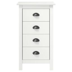 Berkfield Home Sideboard Hill White 46x35x80 cm Solid Pine Wood - Size: 46 x 35 x 80 cm - thumbnail 3