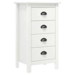 Berkfield Home Sideboard Hill White 46x35x80 cm Solid Pine Wood - Size: 46 x 35 x 80 cm - thumbnail 2