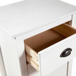 Berkfield Home Sideboard Hill White 46x35x80 cm Solid Pine Wood - Size: 46 x 35 x 80 cm - thumbnail 5