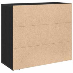 Berkfield Home Sideboard Black Oak 80x33x70 cm Engineered Wood - Size: 80 x 33 x 70 cm - thumbnail 8