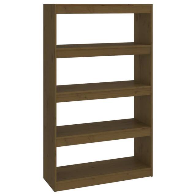 Berkfield Home Book Cabinet/Room Divider Honey Brown 80x30x135.5 cm Wood Pine - image 1