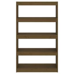 Berkfield Home Book Cabinet/Room Divider Honey Brown 80x30x135.5 cm Wood Pine - thumbnail 5