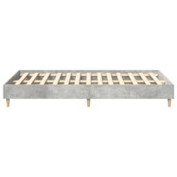 Berkfield Home Durable Bed Frame No Mattress Concrete Grey 135x190 cm Double Eng - thumbnail 6