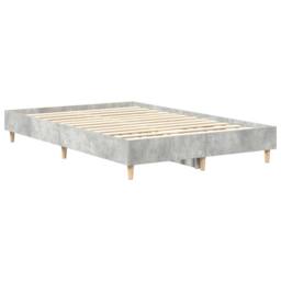 Berkfield Home Durable Bed Frame No Mattress Concrete Grey 135x190 cm Double Eng - thumbnail 4