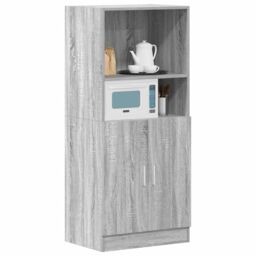 Berkfield Home Kitchen Cabinet Grey Sonoma 57x41.5x131.5 cm Engineered Wood - thumbnail 3
