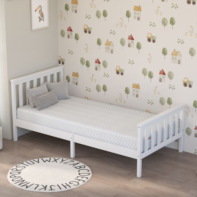 Aspire Kids Memory Mattress with Triple Foam Layers with OEKO-TEX fabric in White - Size: Small Double