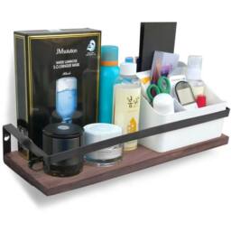 Kelvenix Vintage Wall Shelves Rustic Wood Wall Storage in Brown - thumbnail 5