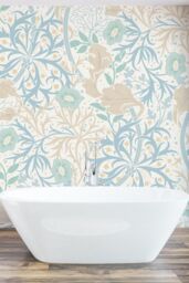 Origin Murals Trailing Seaweed Garden Wall Mural in Pale Blue - Size: W350 cm x H280 cm - thumbnail 1