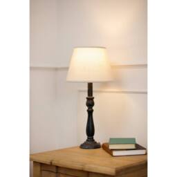 Lemon Pavilion Furniture and Decor Ravenna Column Table Lamp with Linen Shade - L11 x W11 x H40 cm - Grey - thumbnail 5
