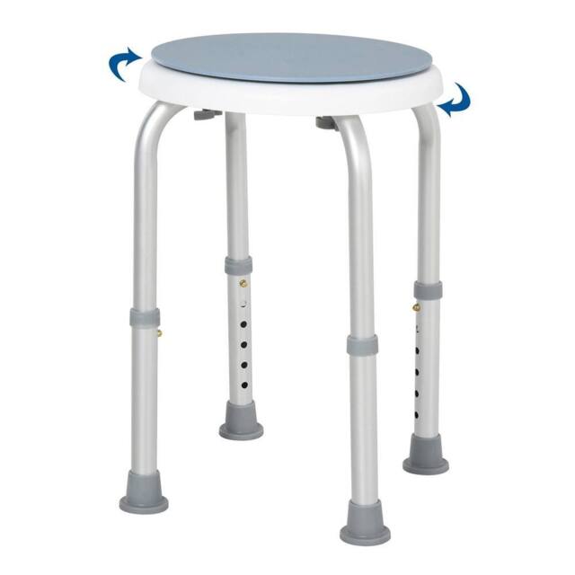 Nordara 360 Degree Swivel Shower Stool Non-Slip Feet Light Blue - image 1