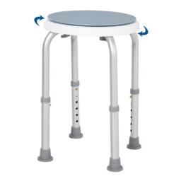 Nordara 360 Degree Swivel Shower Stool Non-Slip Feet Light Blue - thumbnail 1