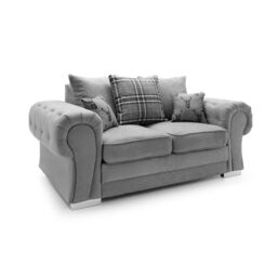 Abakus Direct Verona Linen 2 Seater in Light Grey - thumbnail 3