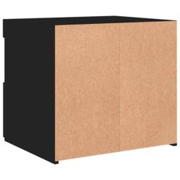 Berkfield Home Beautiful Bedside Cabinet with LED Lights Black 50x40x45 cm - Size: 50 x 40 x 45 cm - thumbnail 9