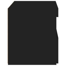 Berkfield Home Beautiful Bedside Cabinet with LED Lights Black 50x40x45 cm - Size: 50 x 40 x 45 cm - thumbnail 8