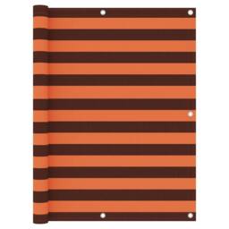 Berkfield Home Balcony Screen Orange & Brown 120x600 cm Oxford Fabric - thumbnail 2