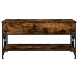 Berkfield Home Comfortable Coffee Table Smoked Oak 100x50x50 cm Engineered Wood in Brown - Size: 100 x 50 x 50 cm - thumbnail 5
