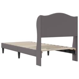 Berkfield Home Bed Frame with Headboard Grey 90 x 190 cm Faux Leather - thumbnail 6