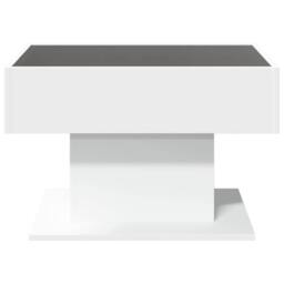 Berkfield Home Decorative Coffee Table with LED White 70x50x45 cm Engineered Wood - Size: 70 x 50 x 45 cm - thumbnail 6