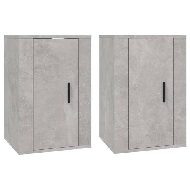 Berkfield Home Wall Mounted TV Cabinets 2 pcs Concrete Grey 40x34.5x60 cm - image 1