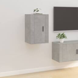 Berkfield Home Wall Mounted TV Cabinets 2 pcs Concrete Grey 40x34.5x60 cm - thumbnail 4