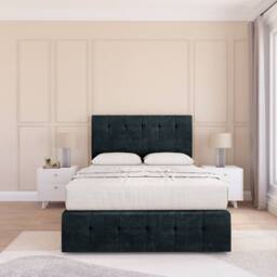 "Sloomy Cambridge Naples Divan Set No Drawers - 54"" Headboard-12"" Footboard in Black - Size: Double" - thumbnail 1