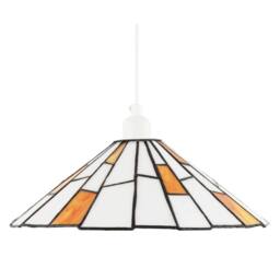 Happy Homewares Contemporary & Unique Tiffany Pendant Lighting Shade in Orange - thumbnail 5