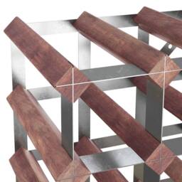 Berkfield Home Beautiful Wine Rack for 20 Bottles Brown Solid Wood Pine - thumbnail 7
