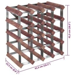 Berkfield Home Beautiful Wine Rack for 20 Bottles Brown Solid Wood Pine - thumbnail 8