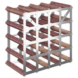 Berkfield Home Beautiful Wine Rack for 20 Bottles Brown Solid Wood Pine - thumbnail 6