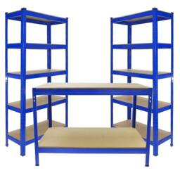 Monstershop Monster Racking 2 x T-Rax 75cm Blue & Metal Storage Workbench - thumbnail 1