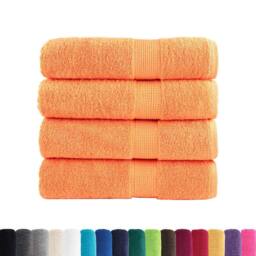 Berkfield Home Premium Bath Towels SOLUND 4 pcs 100x150 cm 600 gsm in Orange
