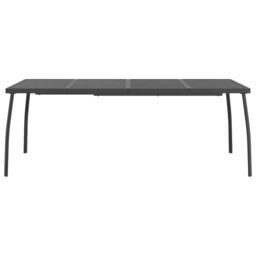 Berkfield Home Garden Table Anthracite 200x100x72 cm Steel Mesh in Black - Size: 200 x 100 x 72 cm - thumbnail 3