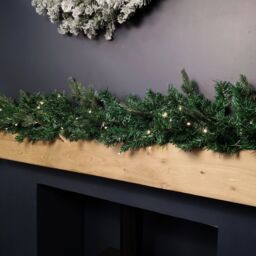 Samuel Alexander 1.8m Plain Green Christmas Garland with 164 Tips & 50 Warm White LED Lights - thumbnail 5
