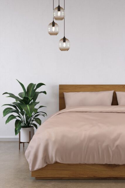 Panda London 100% Bamboo Complete Bedding Set in Dusty Pink - Size: King - image 1