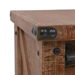 Berkfield Home Console Table Solid Fir Wood 131x35.5x75 cm Brown - thumbnail 6
