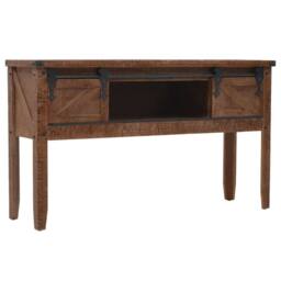 Berkfield Home Console Table Solid Fir Wood 131x35.5x75 cm Brown - thumbnail 5