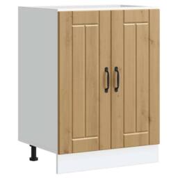 Berkfield Home Sink Base Cabinet Lucca Artisan Oak Engineered Wood in Brown - thumbnail 2